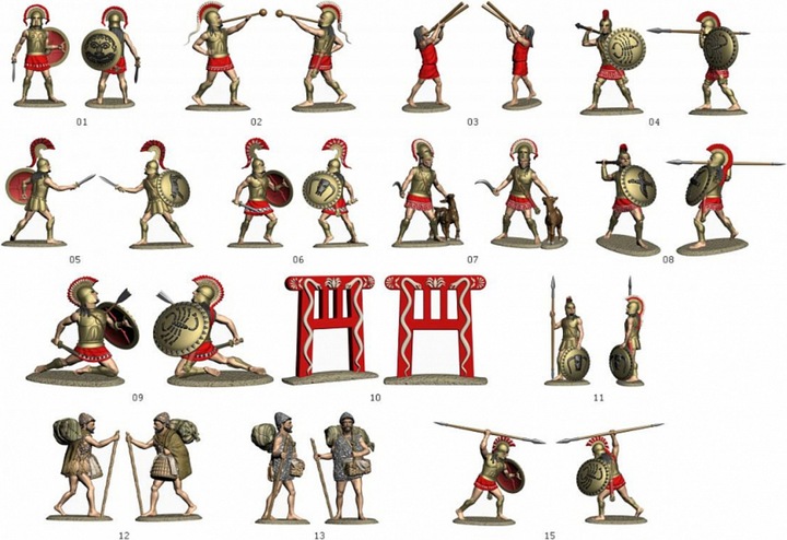 Image du produit 1/72e Ensemble de figurines historiques Spartiates