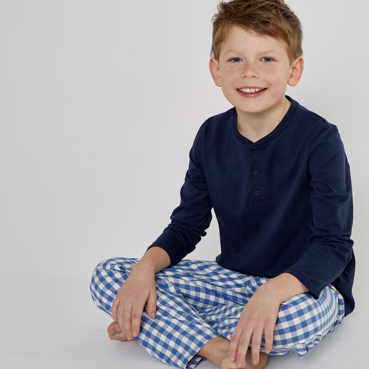 Produktbild La Redoute Collections Schlafanzug mit karierter Hose (164)