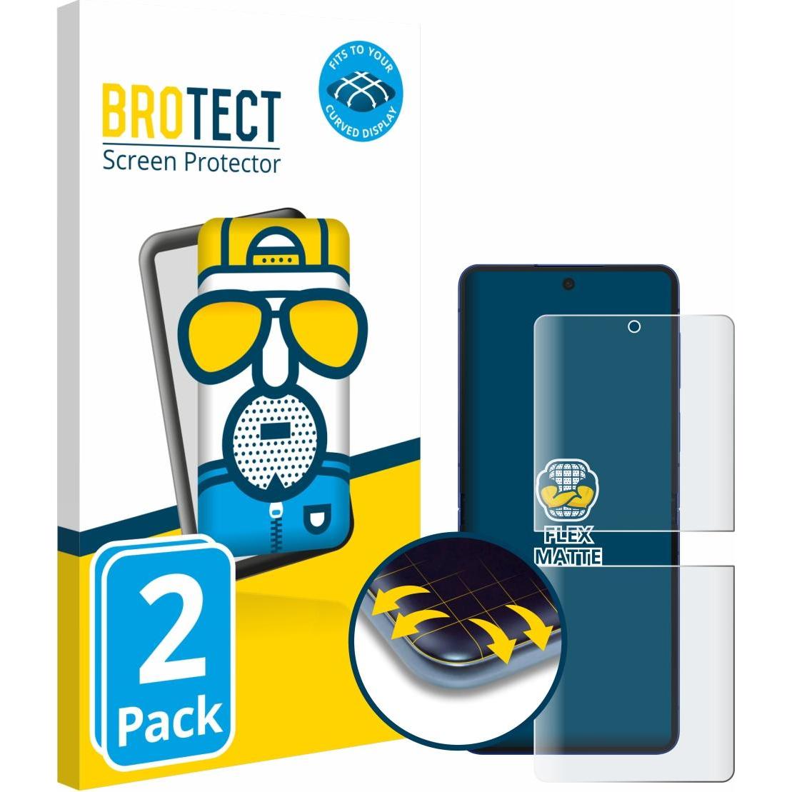 BROTECT Full-Screen Pellicola Opaca (2 pz., Samsung Galaxy Z Flip7), Pellicola protettiva smartphone, Grigio