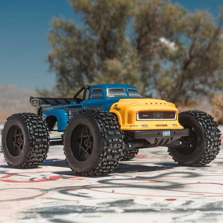 Immagine prodotto Arrma NOTORIOUS 6S V6 4X4 BLX 1/8 Brushless Stunt Truck RTR, Blau (RTR pronto all'uso)