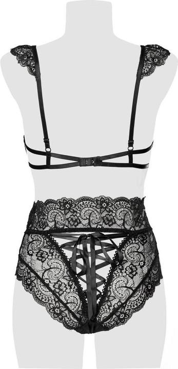 Actual product image Grey Velvet 2-piece cap sleeves bra set (XL)