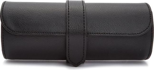 Actual product image Sophisticated genuine leather Roadster watch roll for 3 wristwatches with additional jewellery