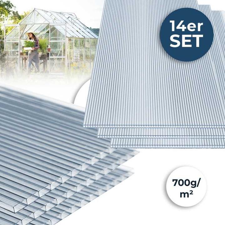 Image du produit Avetoe 14x Hohlkammerstegplatten Polycarbonat