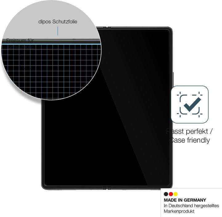Produktbild Dipos Displayschutz Anti-Shock (2 Stück, Samsung Galaxy Z Fold4)