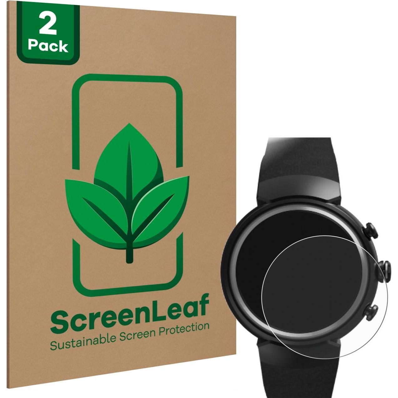ScreenLeaf Schutzfolie nachhaltiger Displayschutz Display Schutz Folie Klar Transparent, Smartwatch Schutzfolie, Transpa...