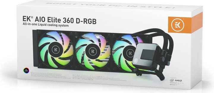 Actual product image EKWB EK-AIO Elite 360 D-RGB complete water cooling system