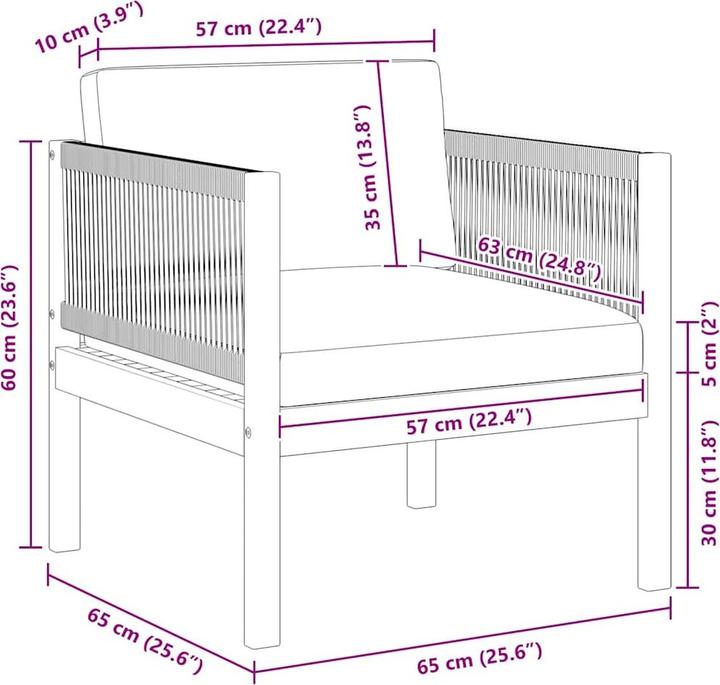 Actual product image vidaXL Gartenstuhl