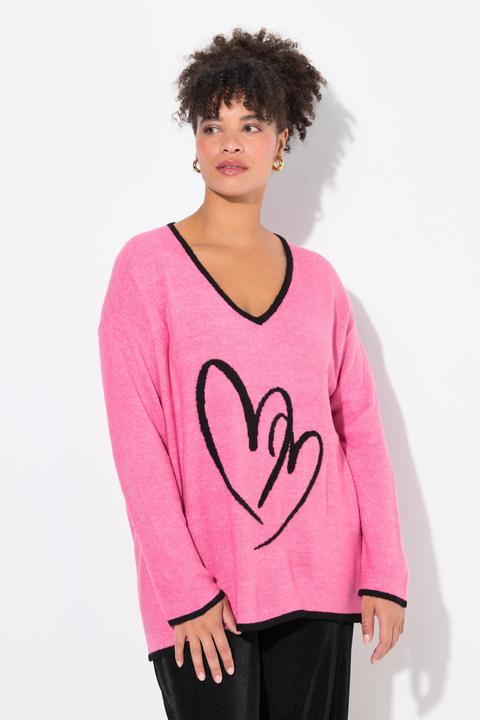 Immagine prodotto Miamoda Pullover, bequeme Passform, Herz-Motiv (46, 48)