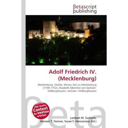 Adolf Friedrich IV. (Mecklenburg), Fachbücher