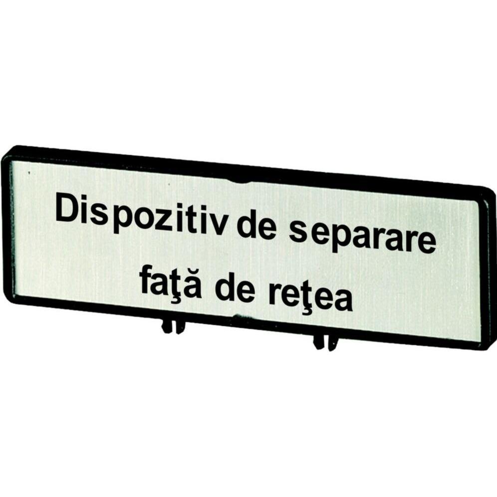 Eaton, Systemstromversorgung, Träger mit Schild, verwendbar für T0, T3, P1, 48 x 17 mm, beschriftet mit zNetz-Trenneinri...