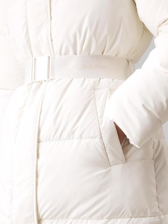 Actual product image Calvin Klein Logo Belt Long Puffer Jacket (M)