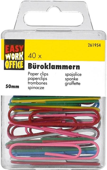 Produktbild Easy Work Büroklammern farbig 40 St. (40 x)