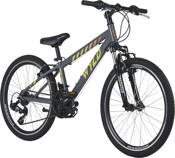 WYLD Kinderfahrrad 24" Mistral Grau 18 Gänge RH 32 cm - Ab 8 Jahre (24")