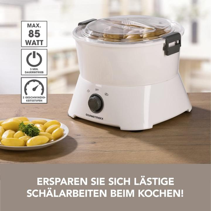 Actual product image Gourmetmaxx electric potato peeler
