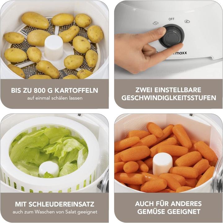 Actual product image Gourmetmaxx electric potato peeler