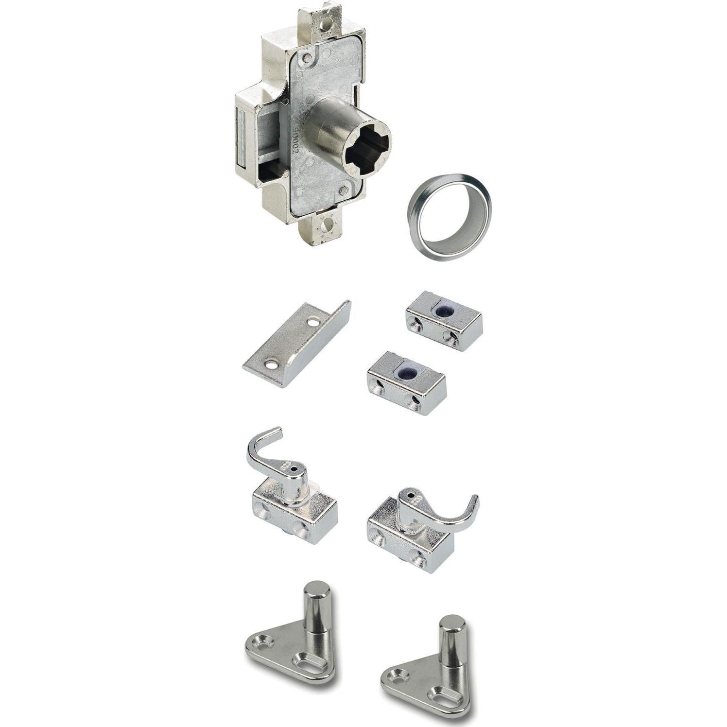 Hettich, Türschloss + Schliesszylinder, Prestige 2000 Drehstangenschloss Set, Dornmass 25 mm, Ø¸ 18mm