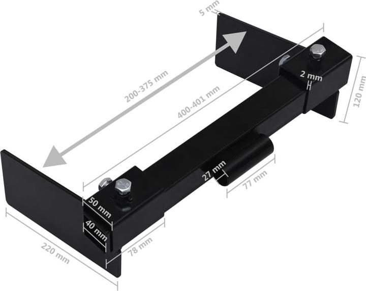 Produktbild vidaXL Schneepflug Anbausatz (Rasenmäher, Gartenmaschinen Ersatzteile)