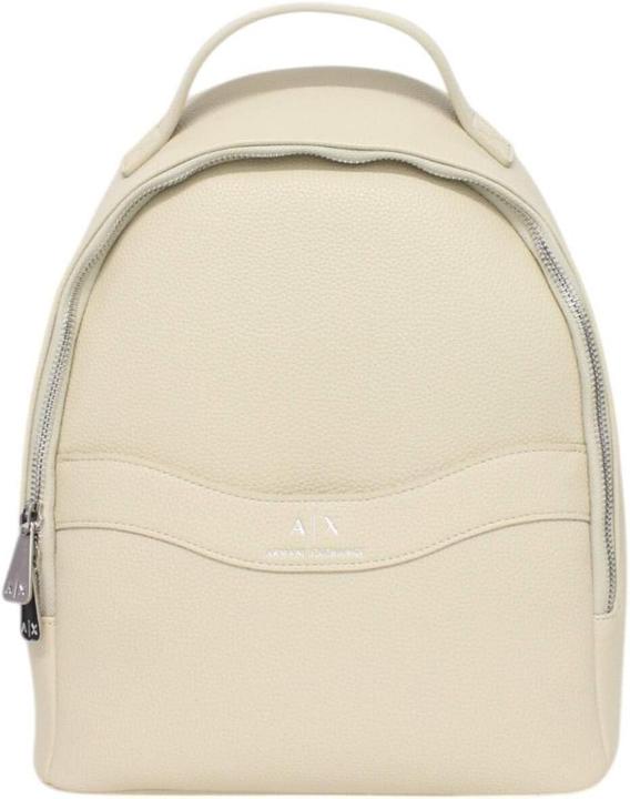 Actual product image Armani Exchange Wave Backpack with Silver Logo and Internal Patch