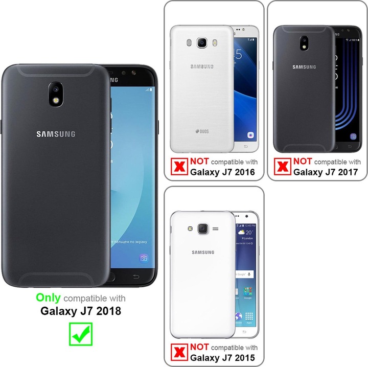 Actual product image Cadorabo Book Invisible Magnet Cover (Samsung Galaxy J7 2018)