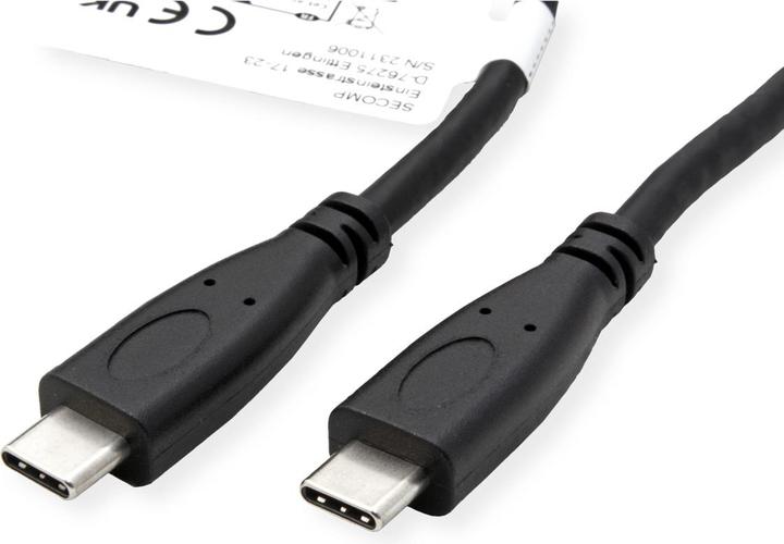 Produktbild Roline Câble USB3.2 Gen2, av. Emark PD 100W, C-C, M/M, 1m (1 m, 100 W)
