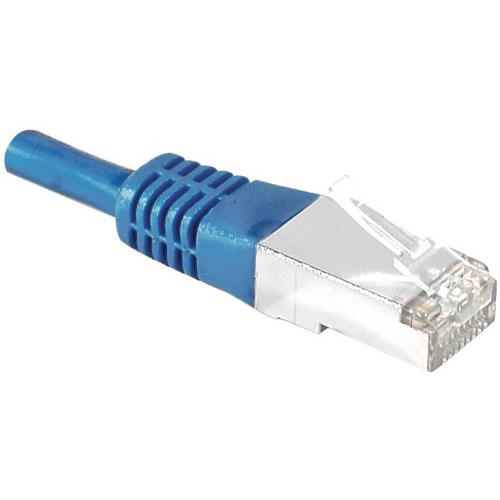 Exertis Connect Patchkabel S/FTP (PIMF), CAT.6A EIA/TIA, Class EA, blau, 5,0 m Patchkabel mit besonders schmalem Kni (S/...