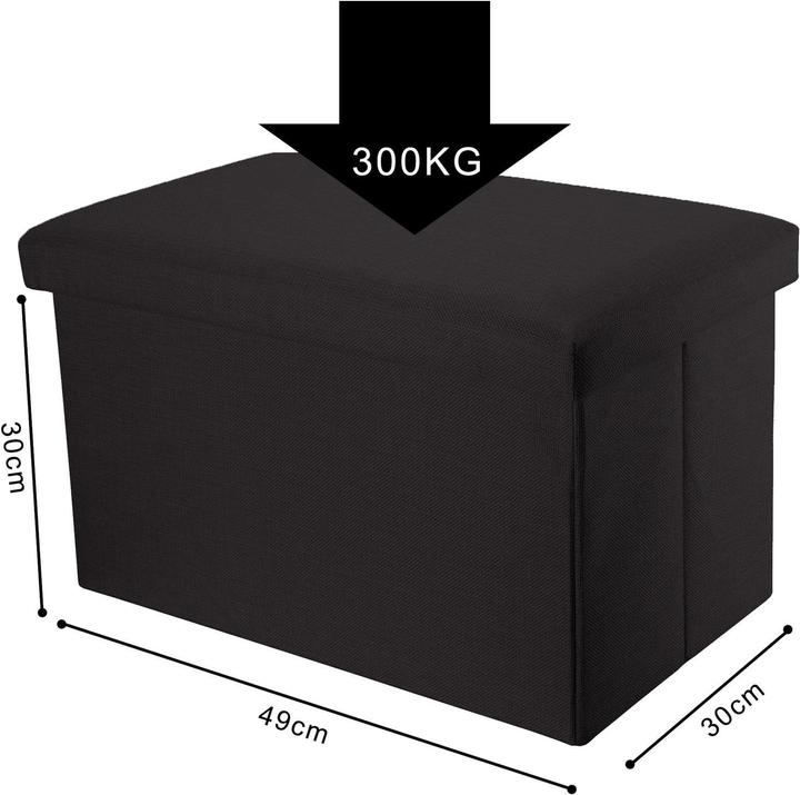 Produktbild Intirilife Sitzbank DIAMANT SCHWARZ (49.30 cm)