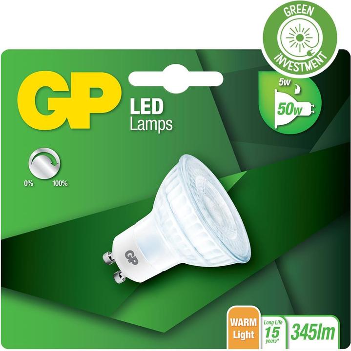 Image du produit GP Lighting Lighting LED Réflecteur GU10 Verre Dimmable 5W (50W) (GU10, 5 W, 345 lm, 1 x, F)