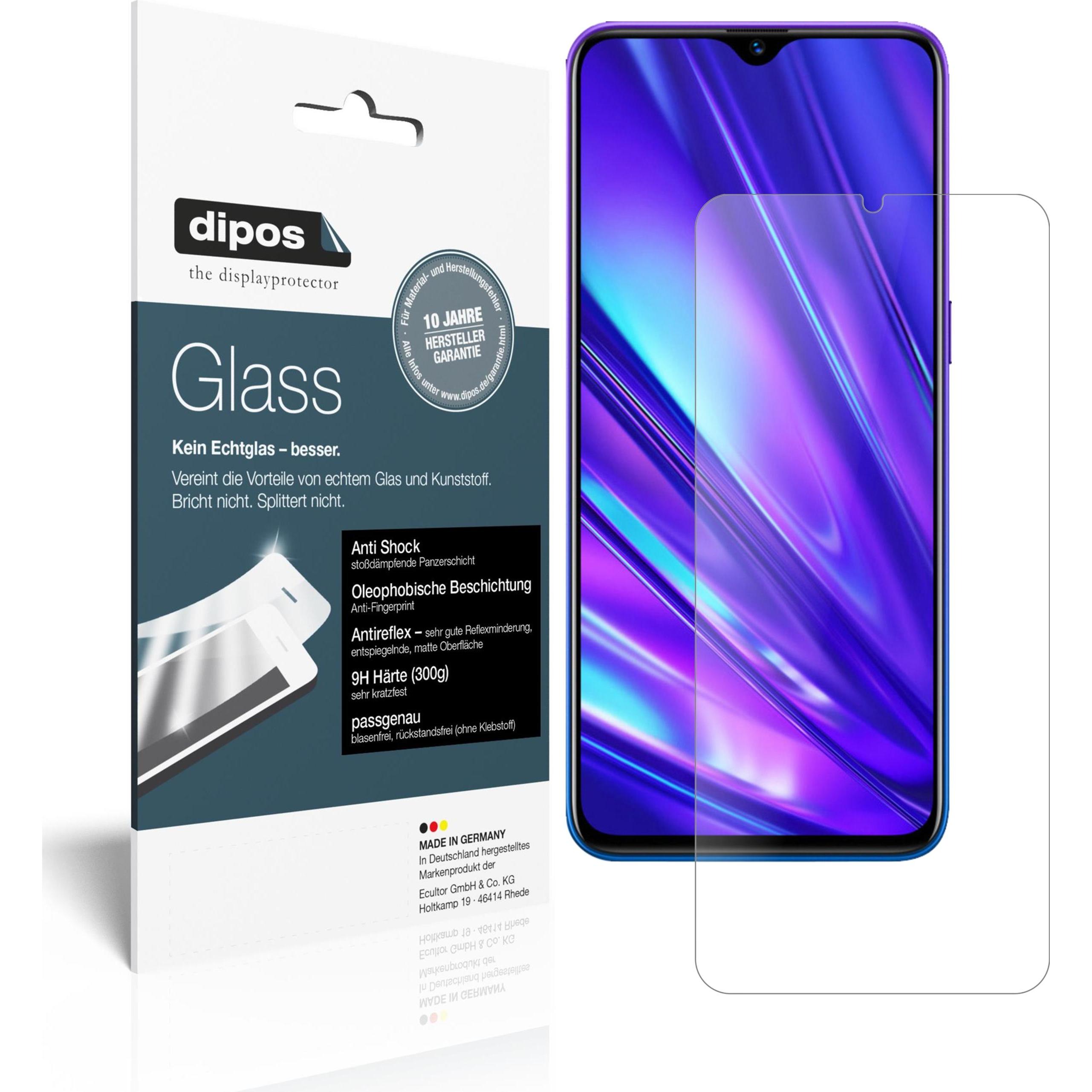 Dipos Displayschutz Anti-Shock (2 Stück, Realme 5 Pro), Smartphone Schutzfolie, Transparent