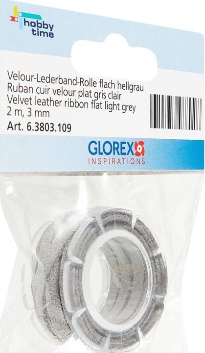 Produktbild Glorex Lederband Velour 3 mm flach