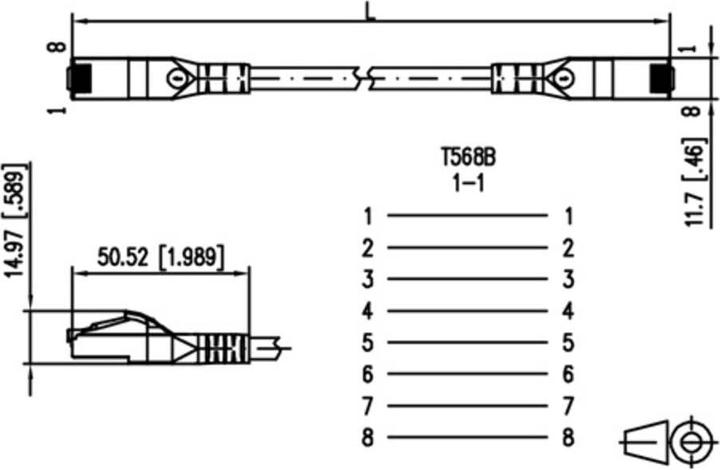 Produktbild Metz Connect Patchkabel (S/FTP, CAT6a, 1.50 m)