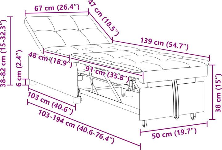 Actual product image vidaXL Schlafsofa