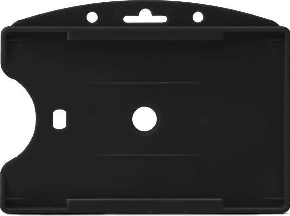Actual product image Tarifold Badge holder, open front, finger cut-outs, W 90 x H 65 mm, plastic, diver...