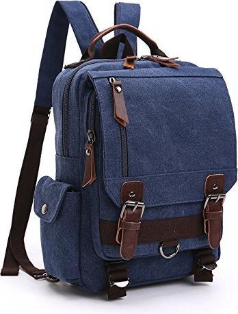 Produktbild Only-Bags.Store Vintage Rucksack Rucksack Leinwand Tasche Bote Tasche für Arbeit und Schule