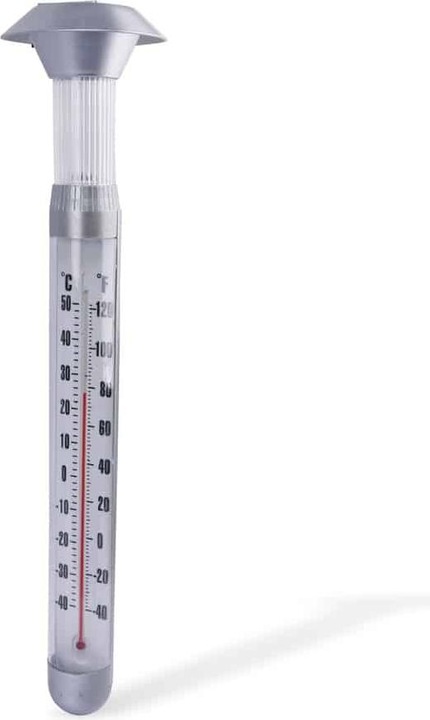 Image du produit Grundig Lampe solaire à LED Thermomètre d'extérieur Piquet de terre