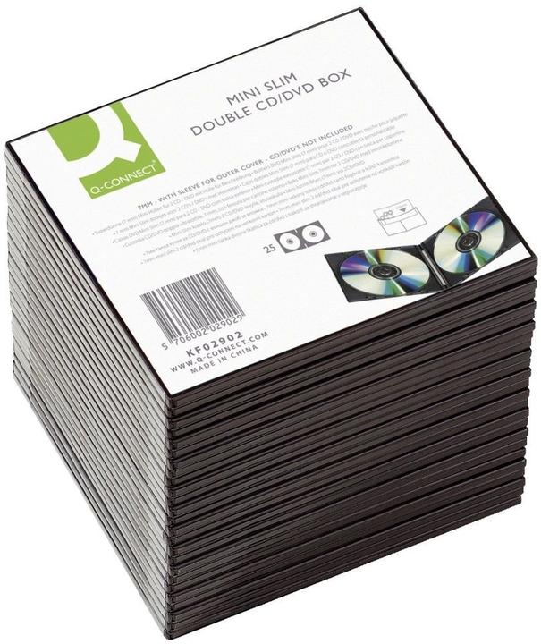 Image du produit Q-Connect Pochettes de CD/DVD Slim-Case (25 pièces)