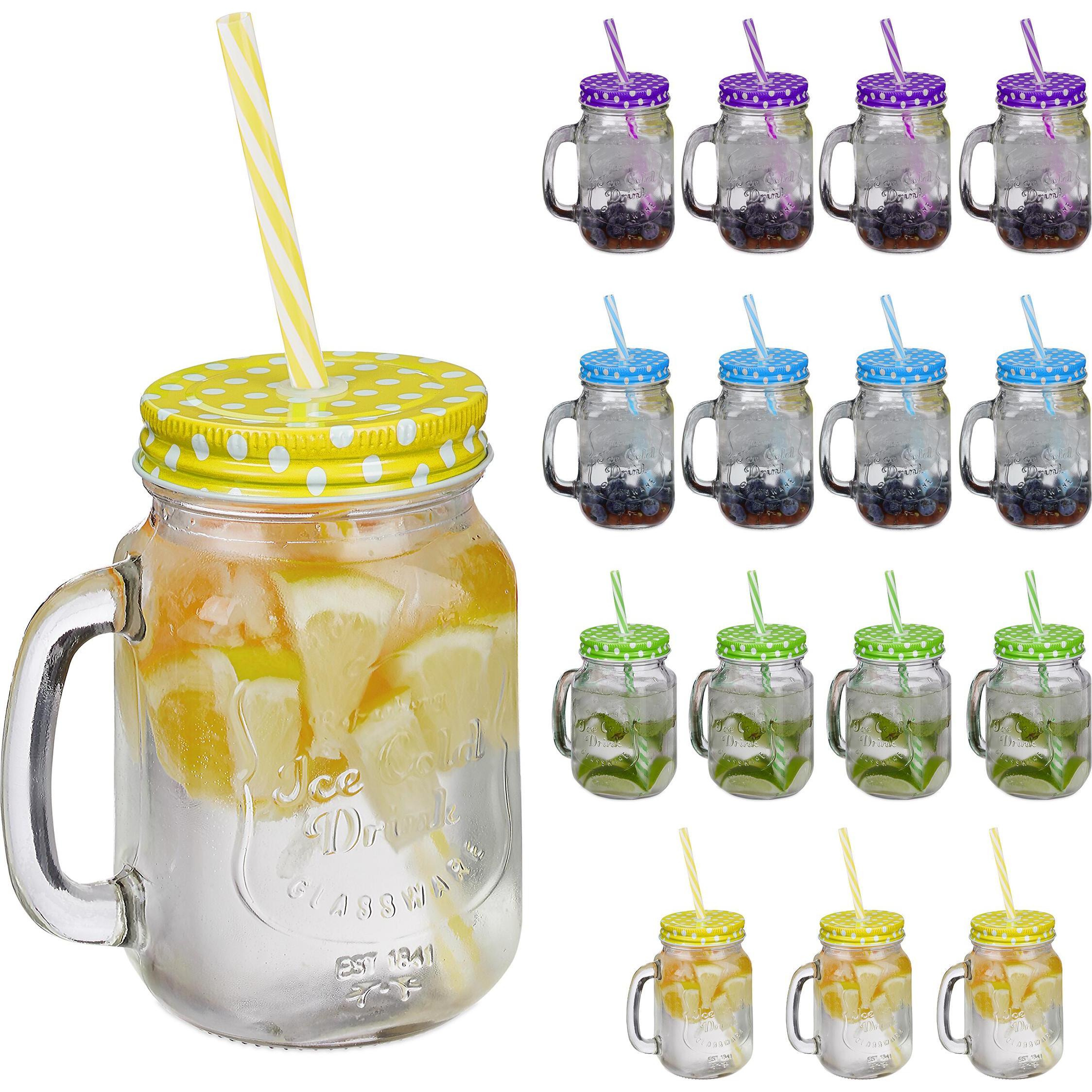 Relaxdays 16x Trinkglas, Trinkgläser, Transparent