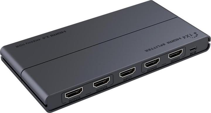 Actual product image PremiumCord HDMI 2.0 splitter 1-4 connections, 4K x 2K