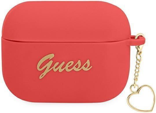 Produktbild Guess GUAPLSCHSR AirPods Pro cover czerwony/red Silicone Charm Heart Collection (Kopfhörer Tasche)