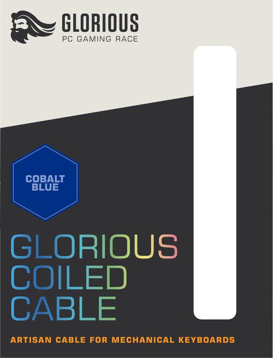 Actual product image Glorious PC Gaming Race Coiled Cable Cobalt, USB-C to USB-A Coiled Cable (1.37 m, USB 2.0)