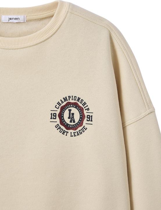 Immagine prodotto Jonen Mädchen Sweatshirt mit Glitzerbuchstaben hinten (128)