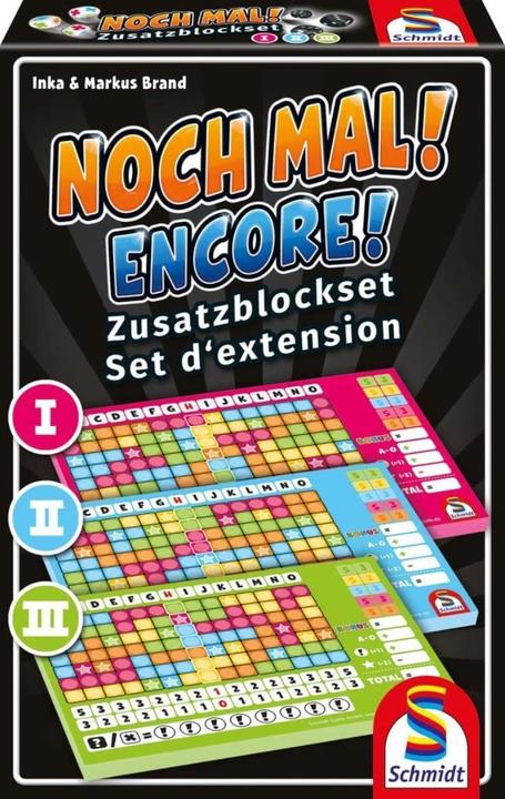 Produktbild Schmidt Spiele Noch Mal! Zusatzblocket 1 bis 3 (Deutsch, Englisch, Französisch, Italienisch)
