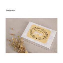 Rayher Nastro di organza con pois, bianco, 10 m
