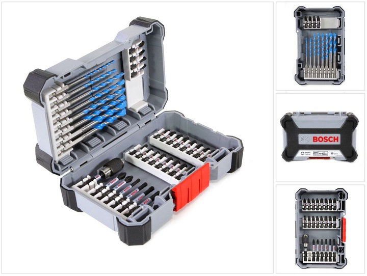 Actual product image Bosch Professional Zubehör Pick and Click Multi Construction Drill and Impact Control Screwdriver bit set (Hexagon socket TX M20, Hexagon socket TX M30, Hexagon socket TX M15, Hexagon socket TX M25, Hexagon socket TX M40, Cross Phillips PH M1, Cross Phillips PH M2, Cross Pozidriv PZ M2, Cross Phillips PH M3, Cross Pozidriv PZ M3)