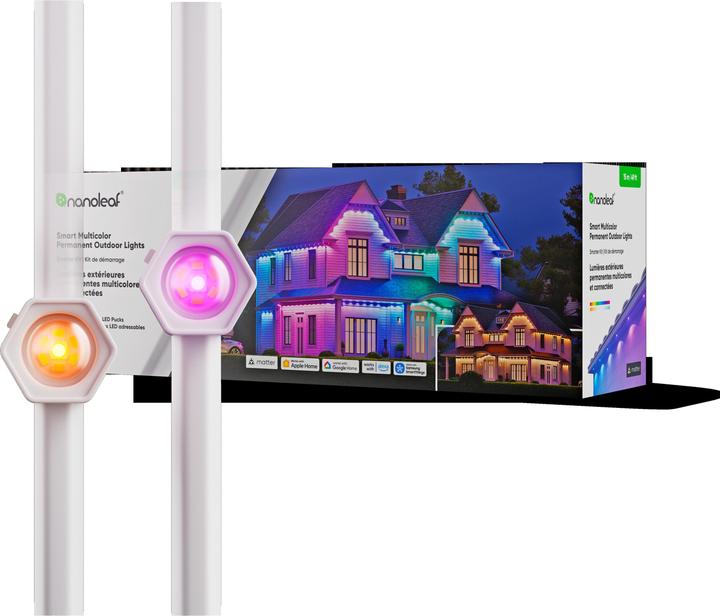 Image du produit Nanoleaf Permanent Outdoor Lights Smarter Kit 15 Meter (Blanc, Multicolore, RGB, 1500 cm, Extérieur, Intérieur)