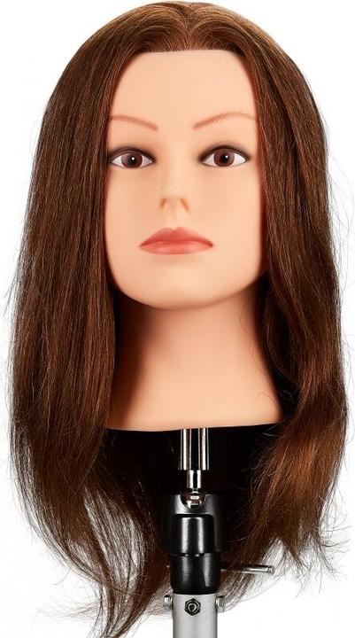 Immagine prodotto Fripac Testa pratica 40 cm 100% capelli umani, marrone chiaro