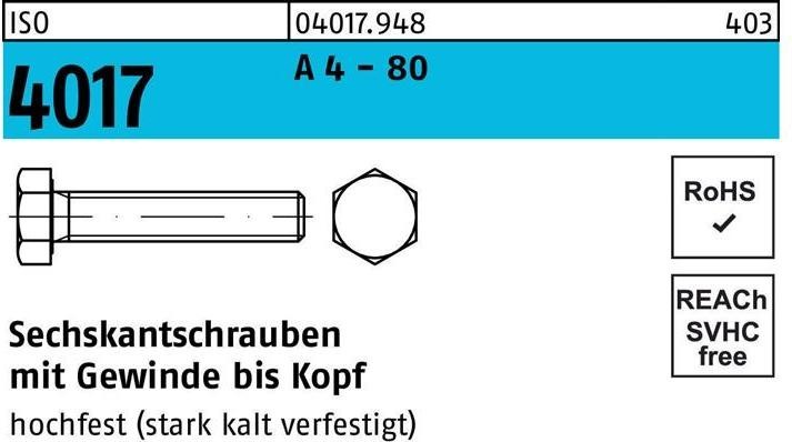 Actual product image Bufab Hexagon screw ISO 4017 VG x200mm (1 Screws per piece)