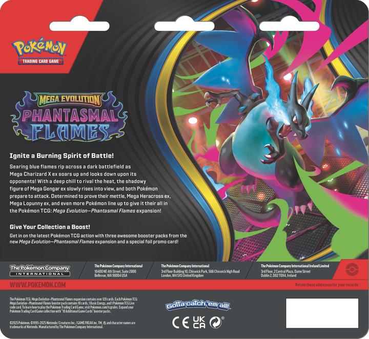 Produktbild Pokémon - ME02 Mega Evolution: Phantasmal Flames - Blister 3P (POK10187-101) (Englisch, Blister Pack)