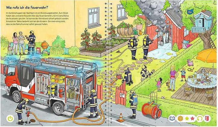 Actual product image tiptoi Bei der Feuerwehr (German, Daniela escape, Niklas Böwer, 2022)