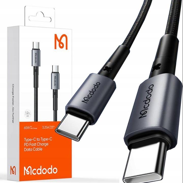 Image du produit Mcdodo Câble USB-C vers USB-C CA-3131, 65W, 1,5m (noir) (1.50 m, 65 W)