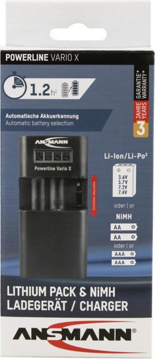Actual product image Ansmann Powerline Vario X (1 pcs., AAA, AA, Chargers without battery)